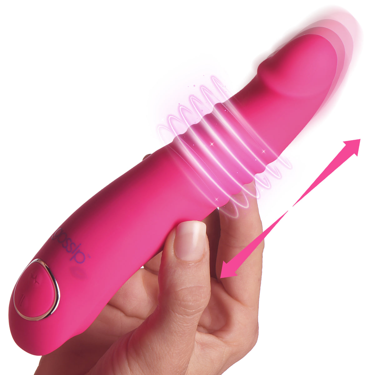 Blaster 7X Thrusting Silicone Vibrator - Pink – dildo, Silicone