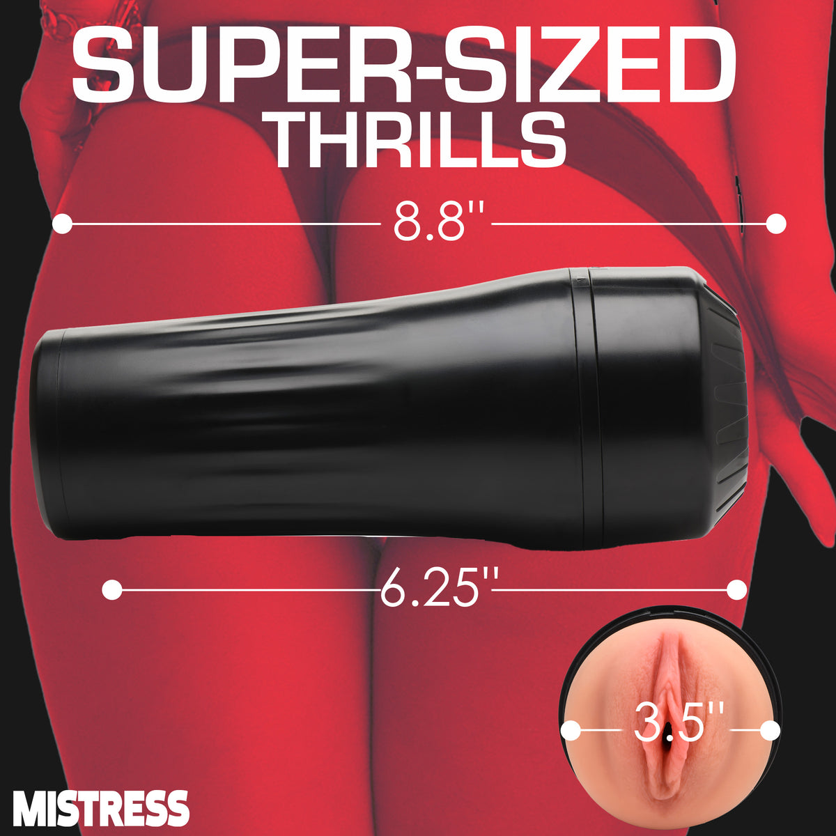 10X Vibrating Pussy Masturbator, Silicone (view 3)
