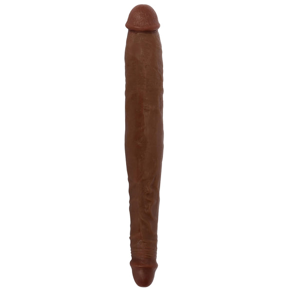 JOCK 13 Inch Tapered Double Dong Brown BULK – dildo, rubber