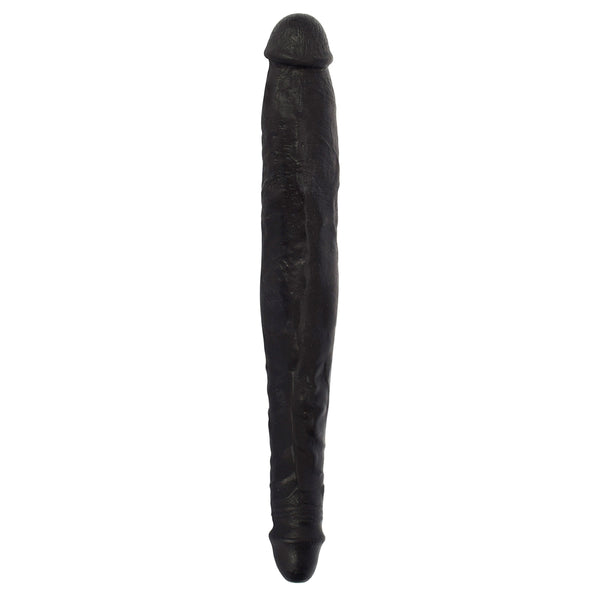 JOCK 13 Inch Tapered Double Dong Black BULK – dildo, rubber