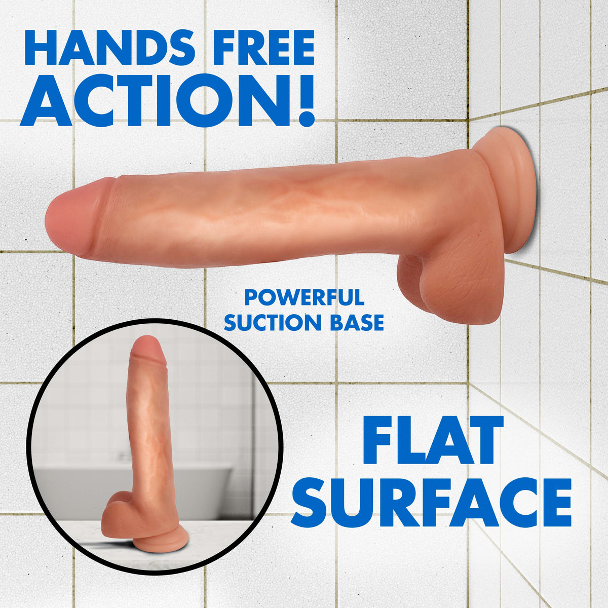 JOCK 11 Inch Dong with Balls Flesh – dildo, PVC (view 4)