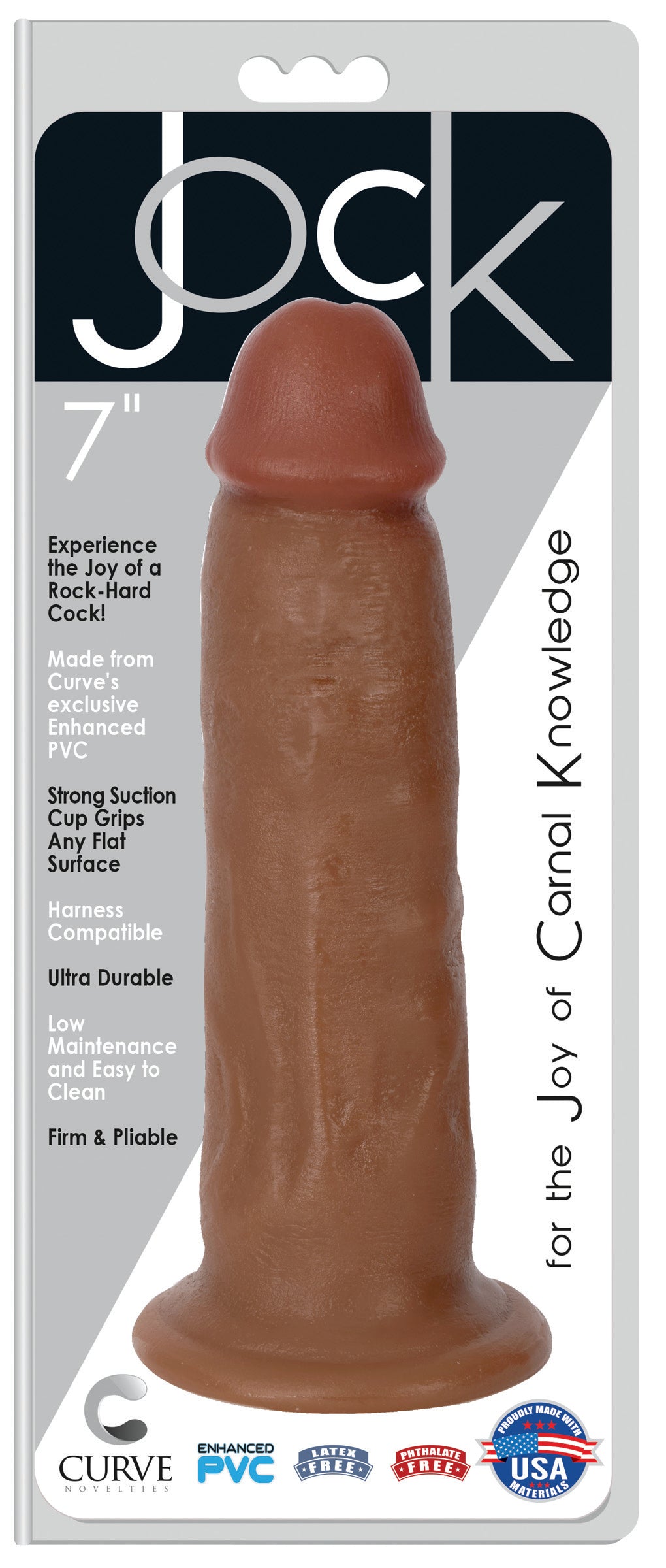 Jock 7 Inch Suction Cup Dildo - Medium, PVC (view 2)