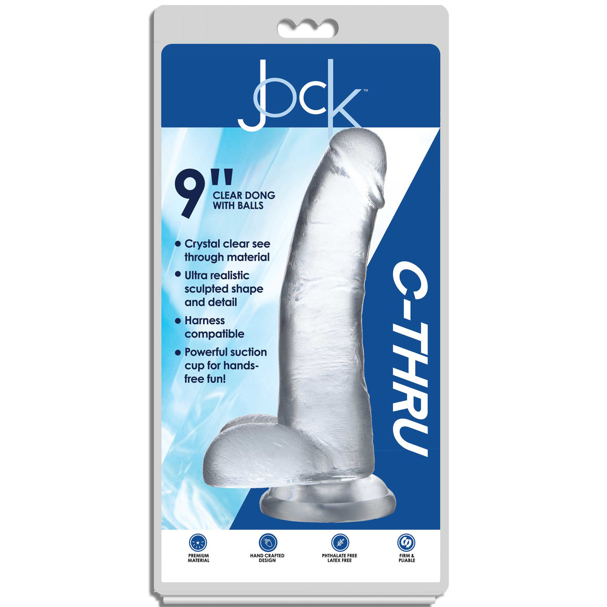 Jock C-Thru Dildo - 9 Inch, TPE (view 6)