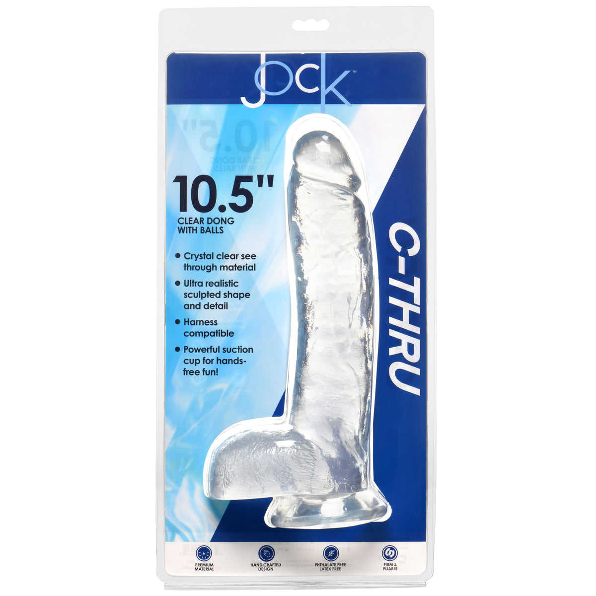 Jock C-Thru Dildo - 10.5 Inch, TPE (view 6)