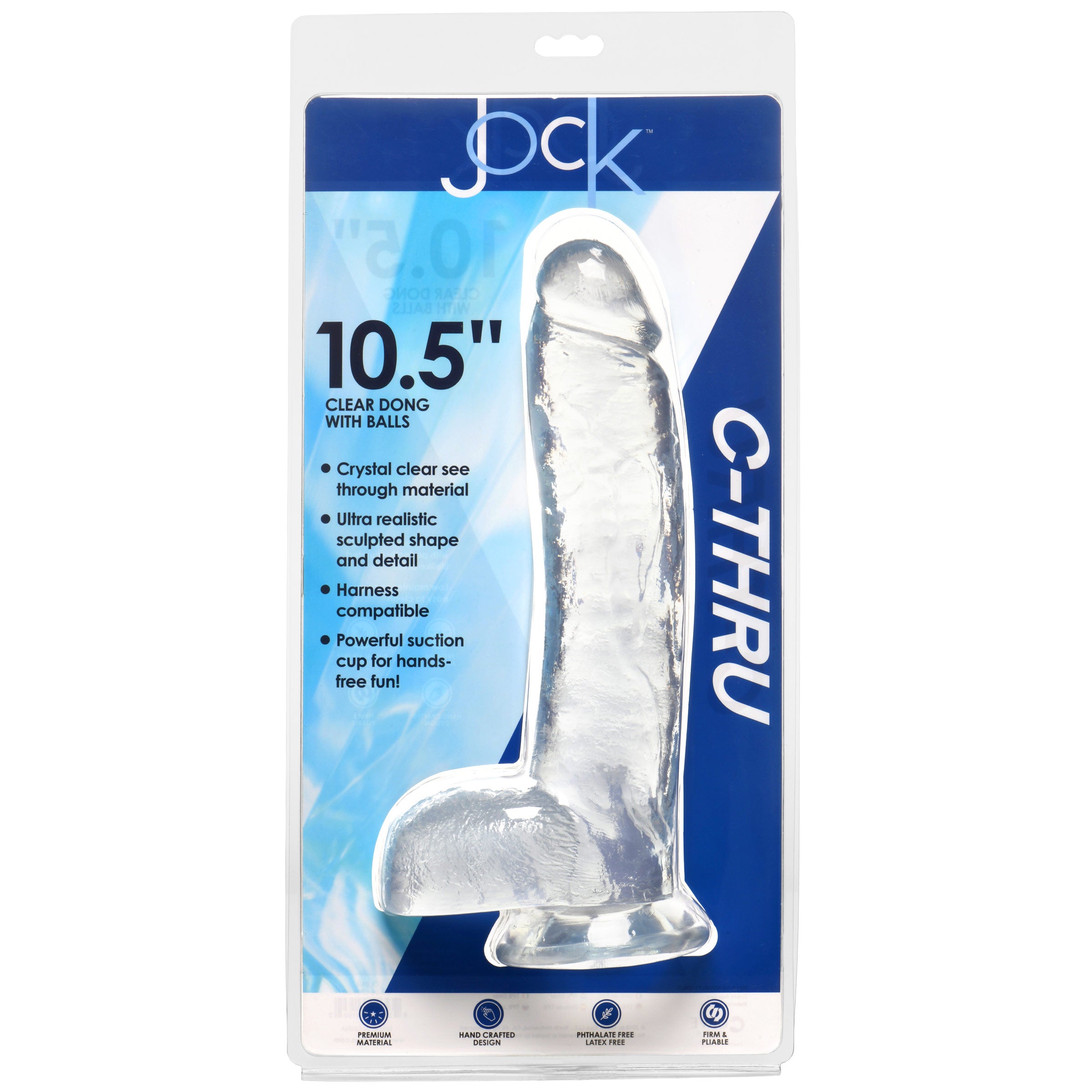 Jock C-Thru Dildo - 10.5 Inch