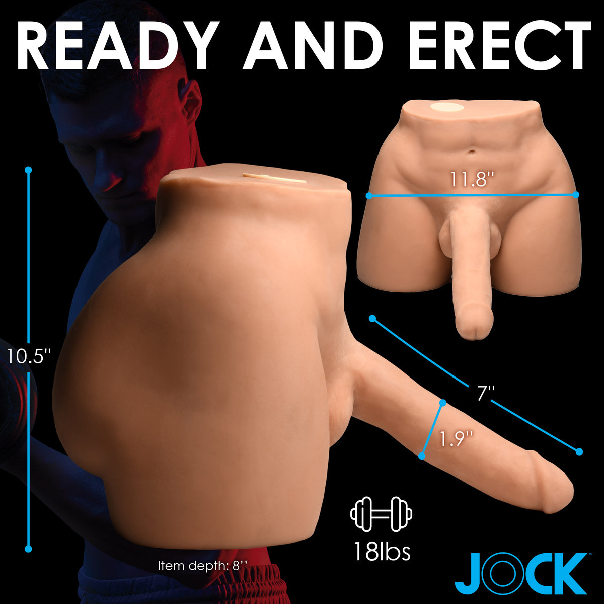Auto-Squeezing and Vibrating Male Masturbator, TPE (view 3)