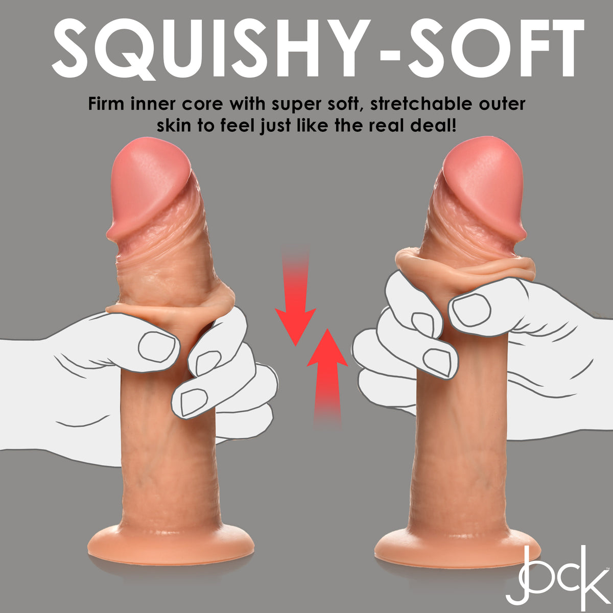 10X Real Skin 8 inch Vibrating Dildo, Silicone (view 6)