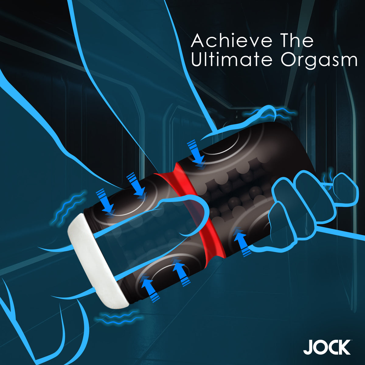 JOCK Tightening &amp; Vibrating Masturbator, Silicone (view 4)
