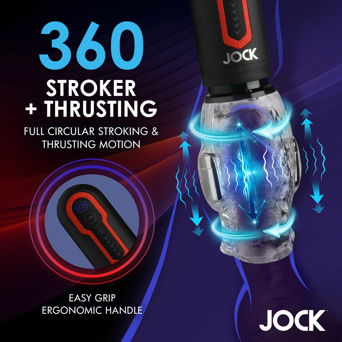 Spinning and Thrusting Masturbator with 2 Bullets, Silicone (view 2)