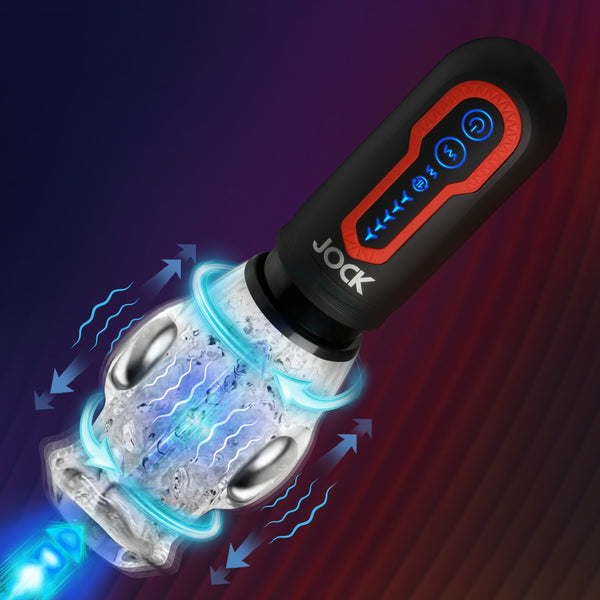 Spinning and Thrusting Masturbator with 2 Bullets, Silicone