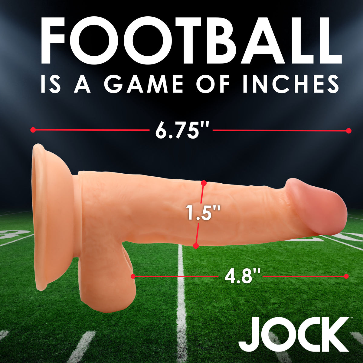 Football Frank 6.75 Inch Dildo, PVC (view 4)