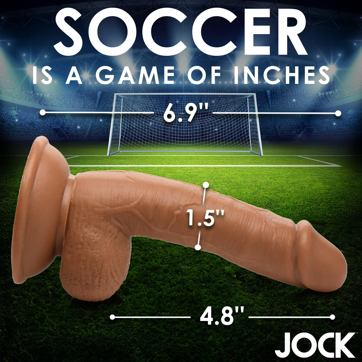 Soccer Sam 7 Inch Dildo, PVC (view 4)