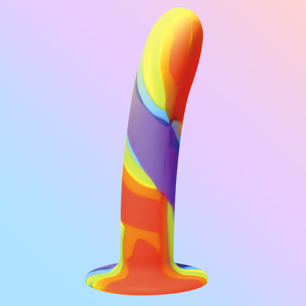 Rainbow Silicone Dildo, Silicone