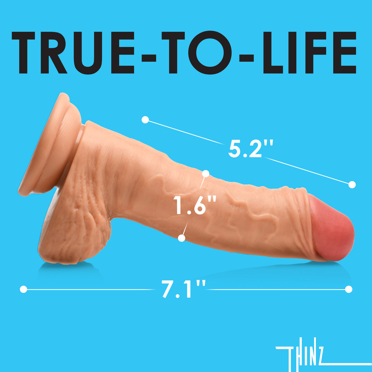 7 Inch Dildo with Foreskin, TPE (view 4)
