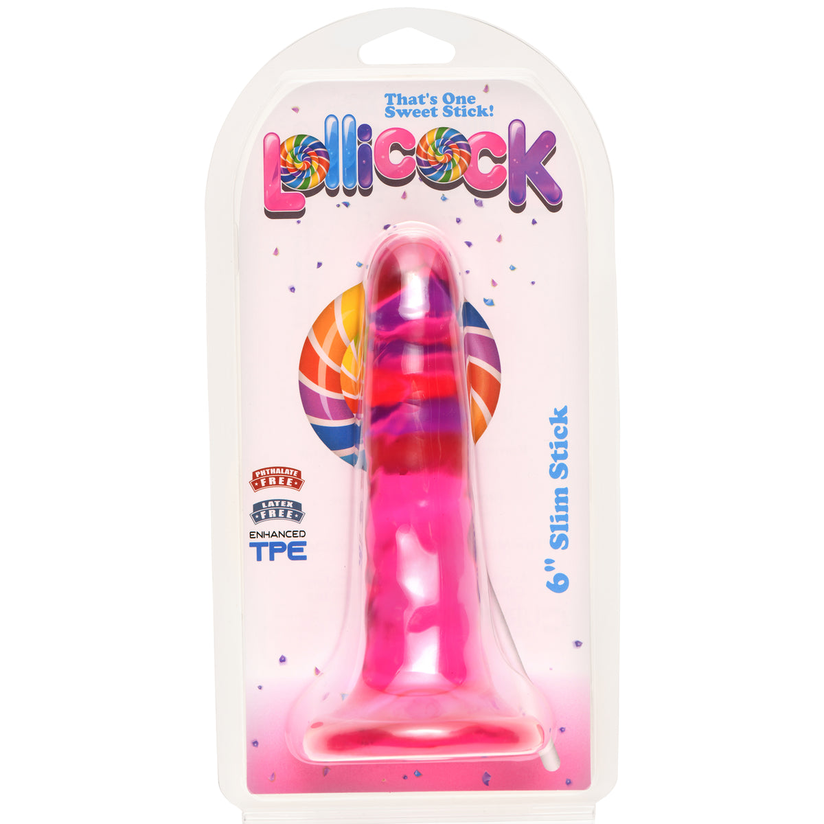 6 Inch Slim Stick Cherry Ice Dildo, PVC (view 3)