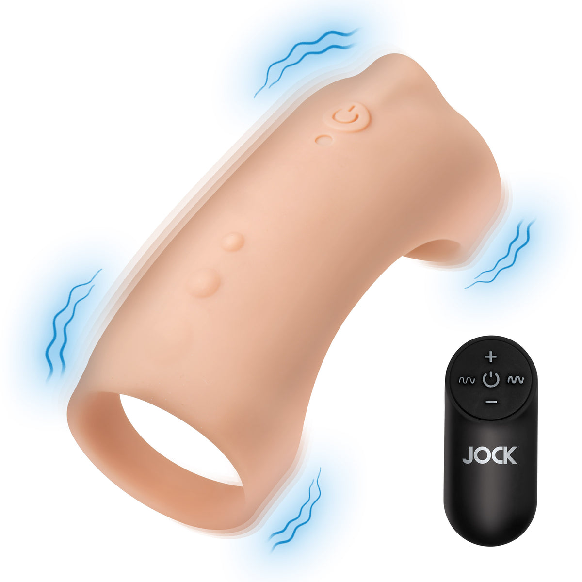 Vibrating Silicone Penis Sleeve - Light – penis pump and enhancer, Silicone (view 5)