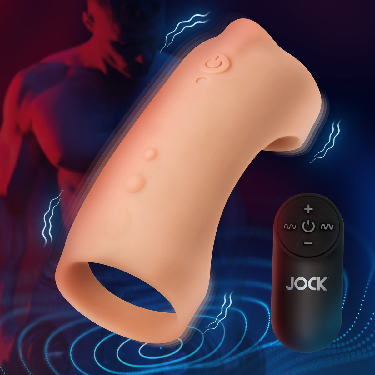 Vibrating Silicone Penis Sleeve - Light – penis pump and enhancer, Silicone