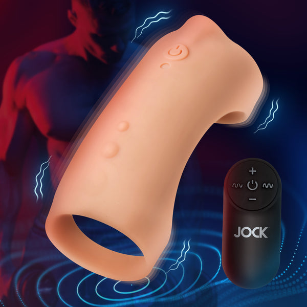Vibrating Silicone Penis Sleeve - Light – penis pump and enhancer, Silicone