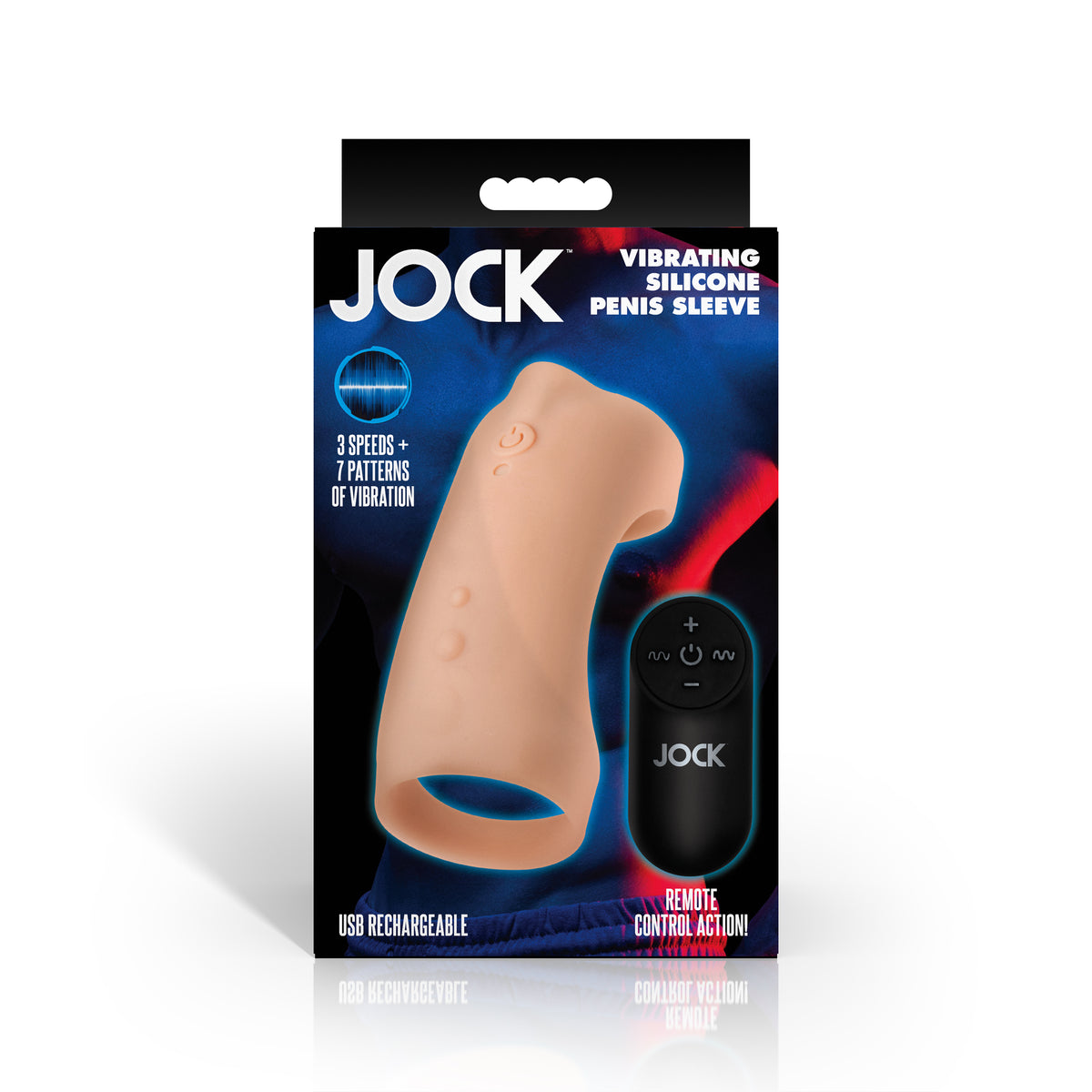 Vibrating Silicone Penis Sleeve - Light – penis pump and enhancer, Silicone (view 6)