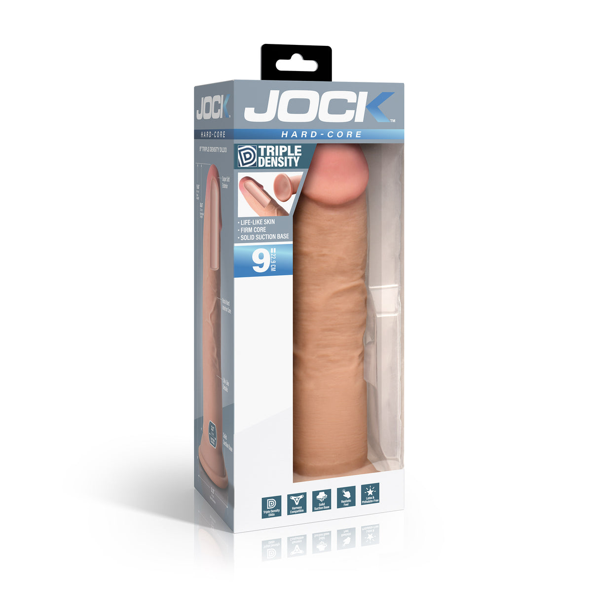 Hard-Core 9" Triple Density Dildo, rubber (view 6)