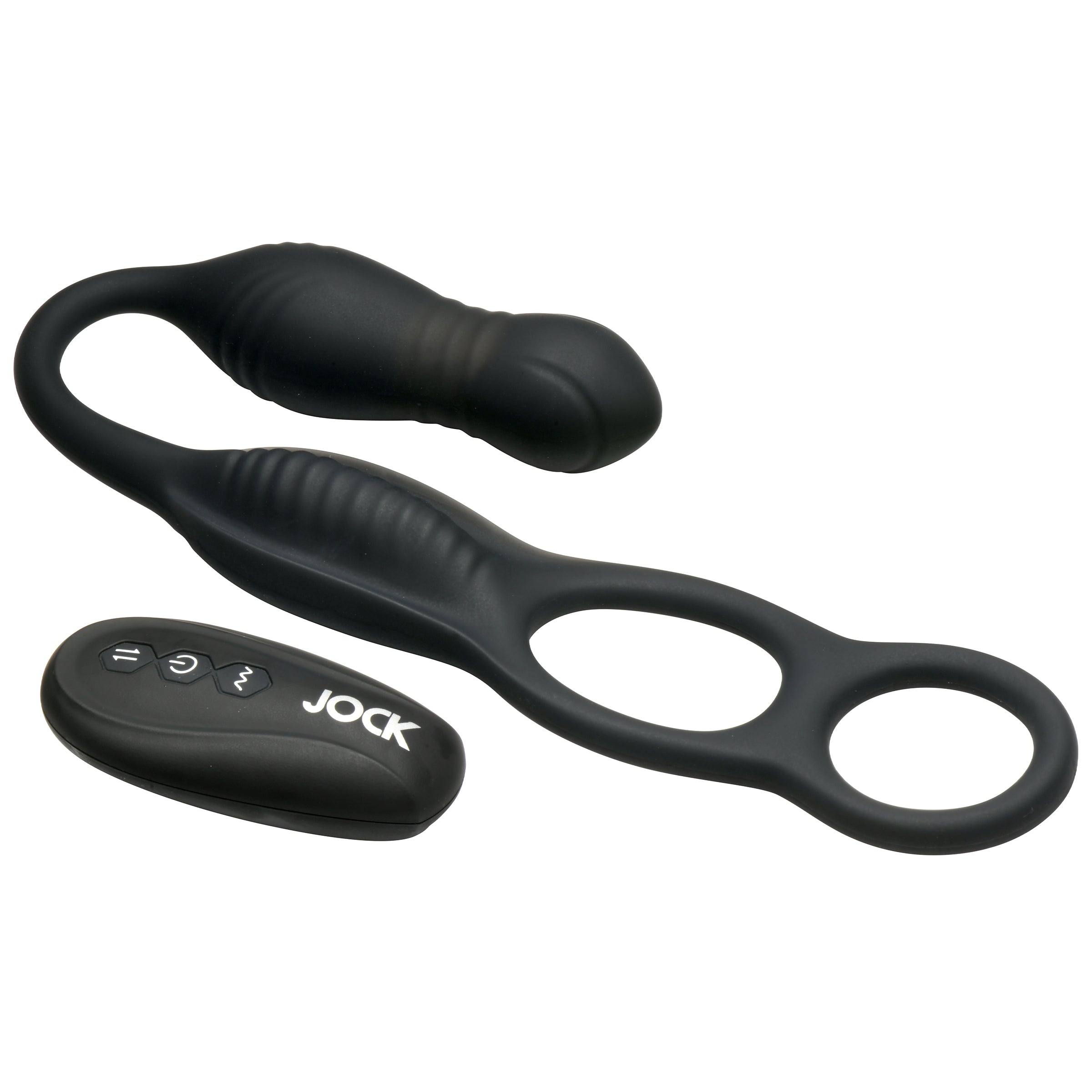Hyper Thrusting and Vibrating Anal Plug with C-Ring