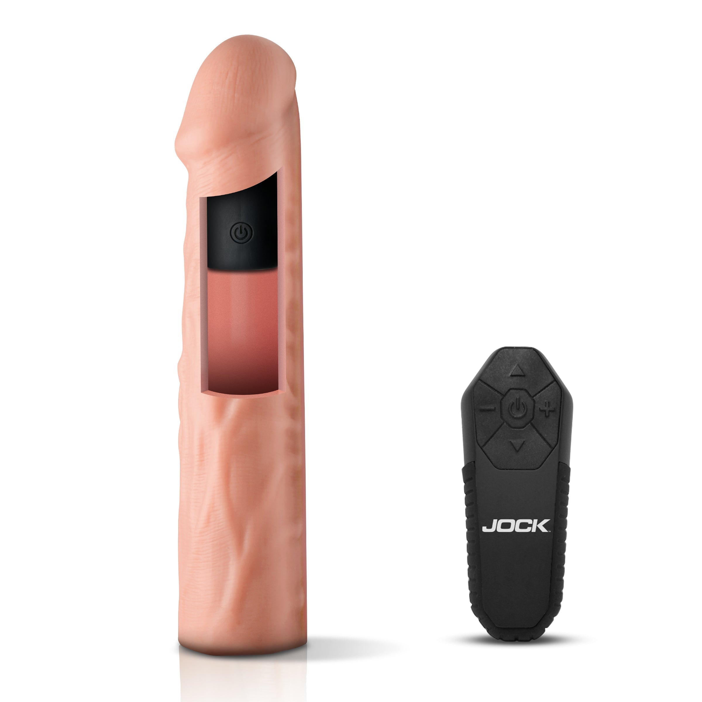 Enhancers Vibrating Penis Extension w/ Remote - Medium