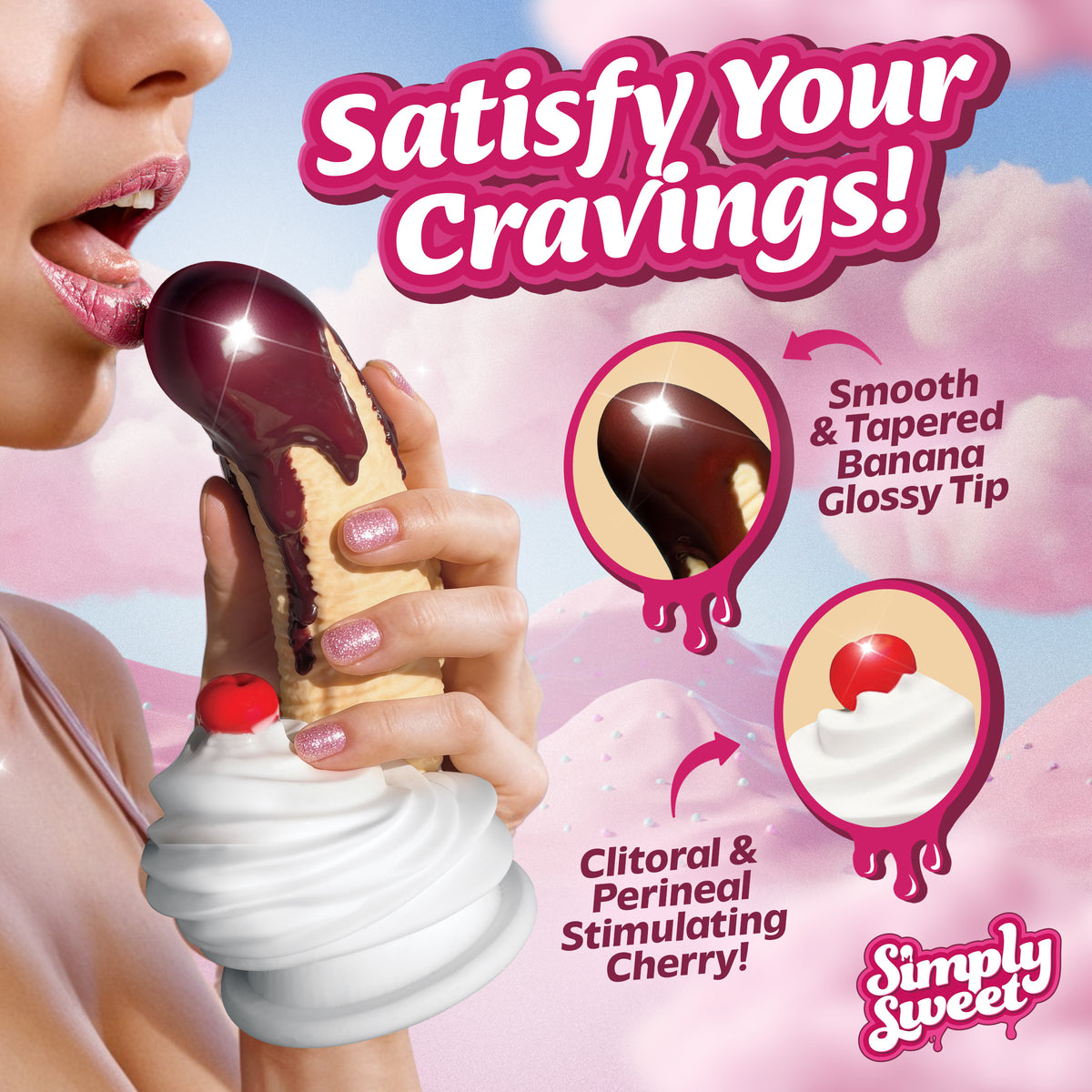 Chocolate Dipped Banana Split Premium Silicone Dildo (view 2)