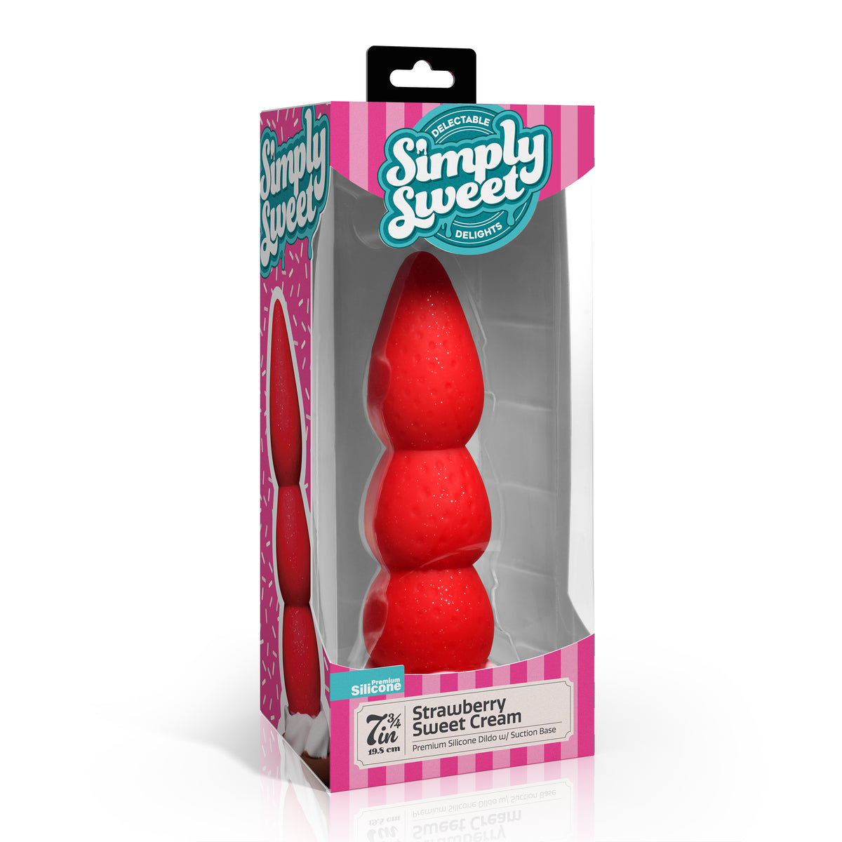 Strawberry Sweet Cream Premium Silicone Dildo (view 6)