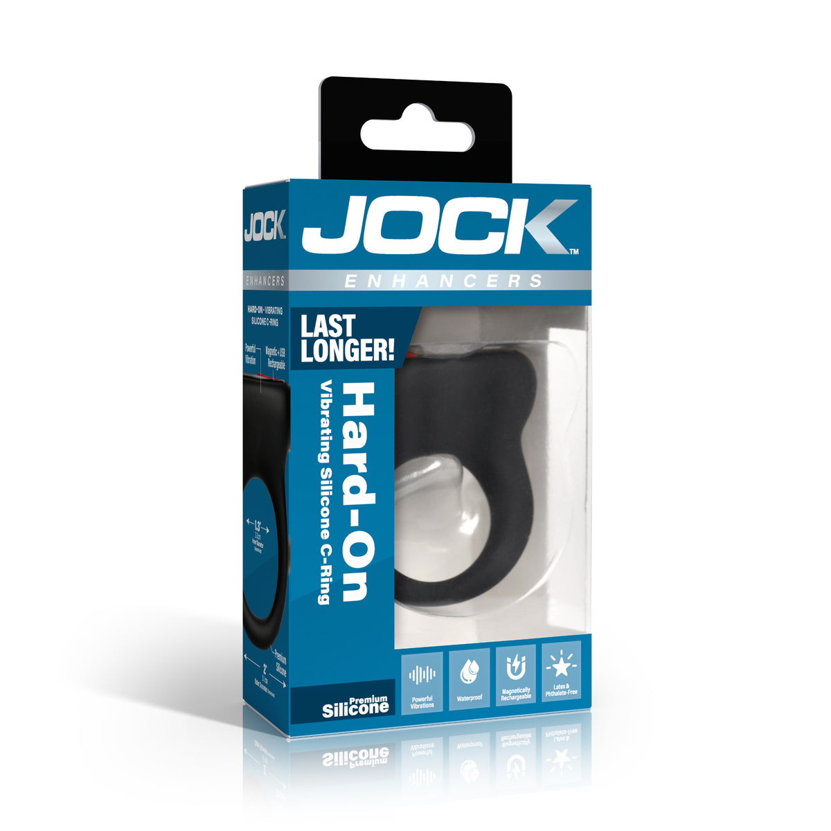 Hard-On Vibrating Silicone C-Ring – cock ring (view 6)