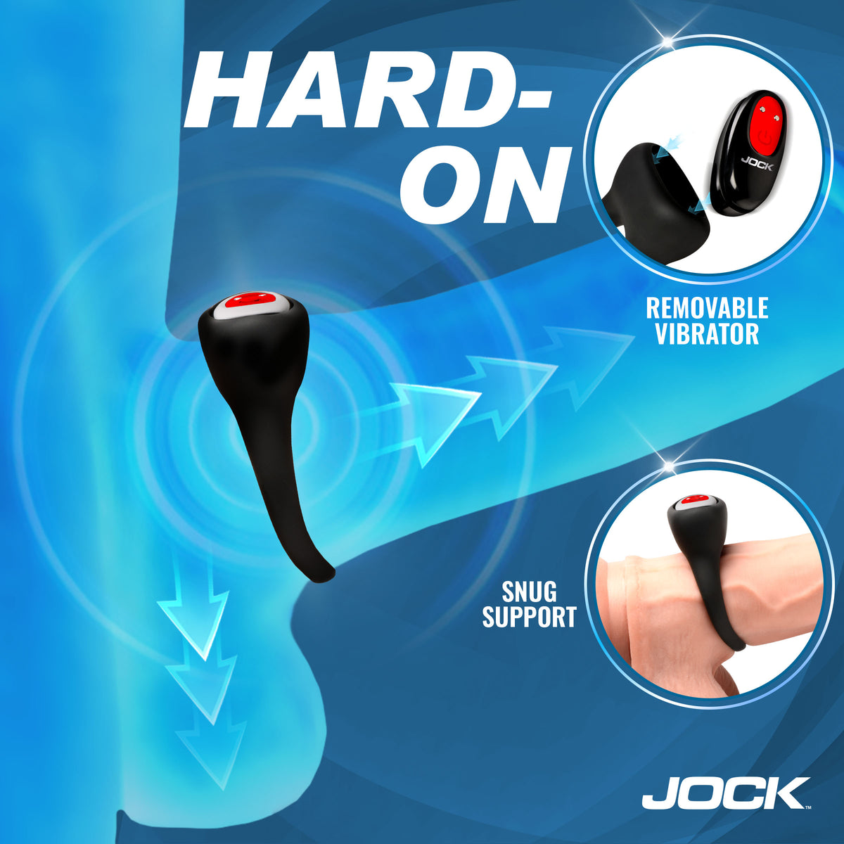 Hard-On Vibrating Silicone C-Ring – cock ring (view 3)