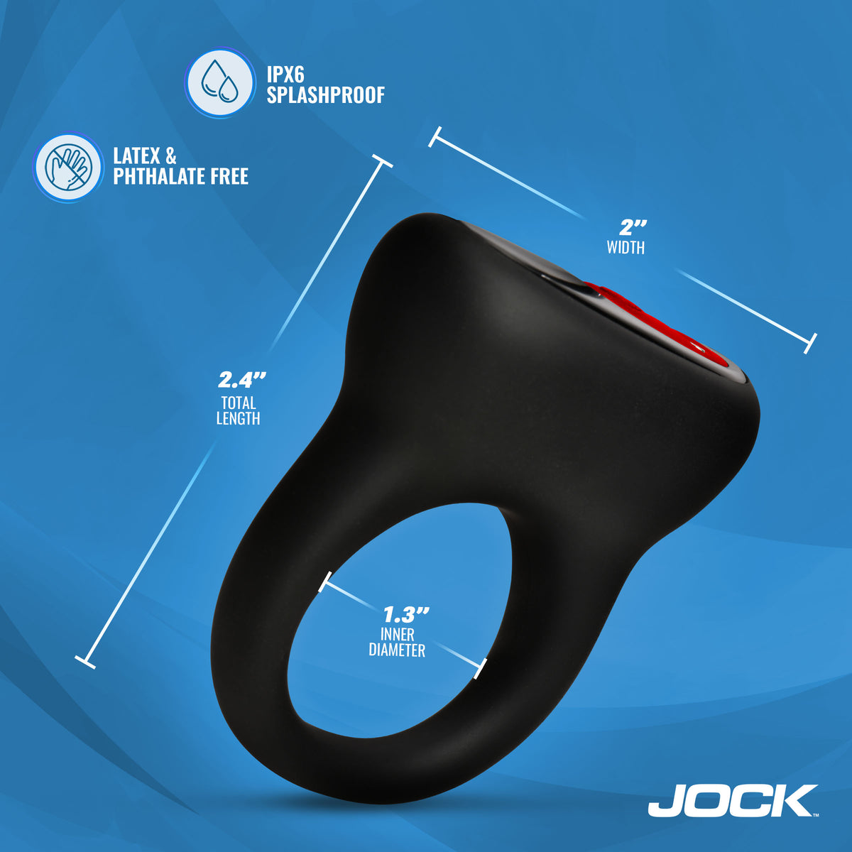 Hard-On Vibrating Silicone C-Ring – cock ring (view 4)