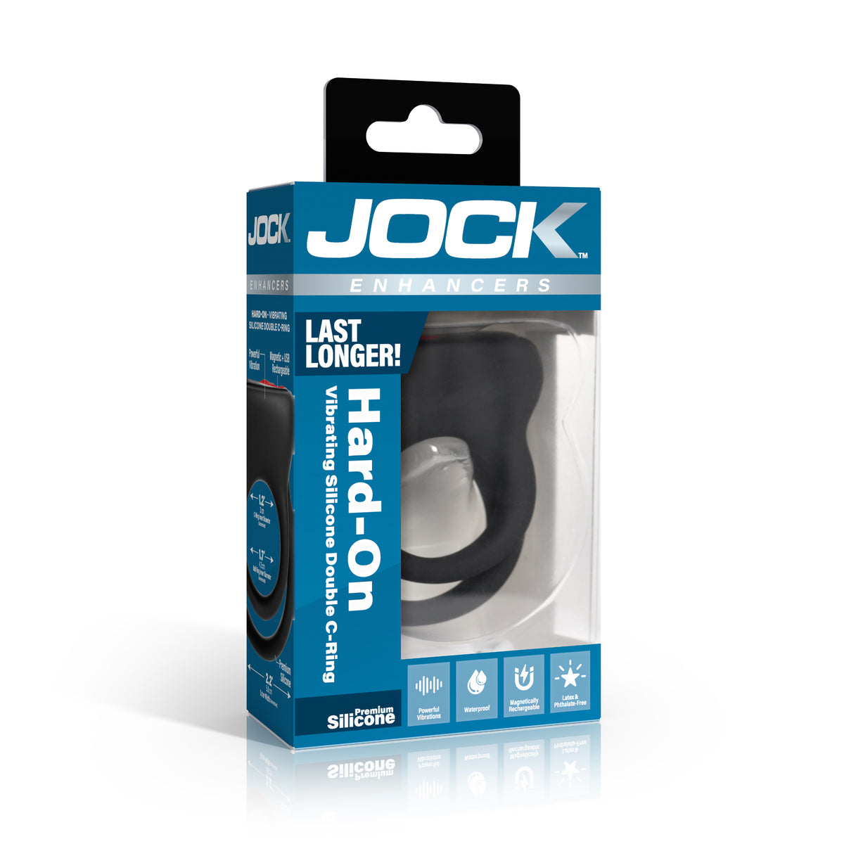 Hard-On Vibrating Silicone Double C-Ring – cock ring (view 6)