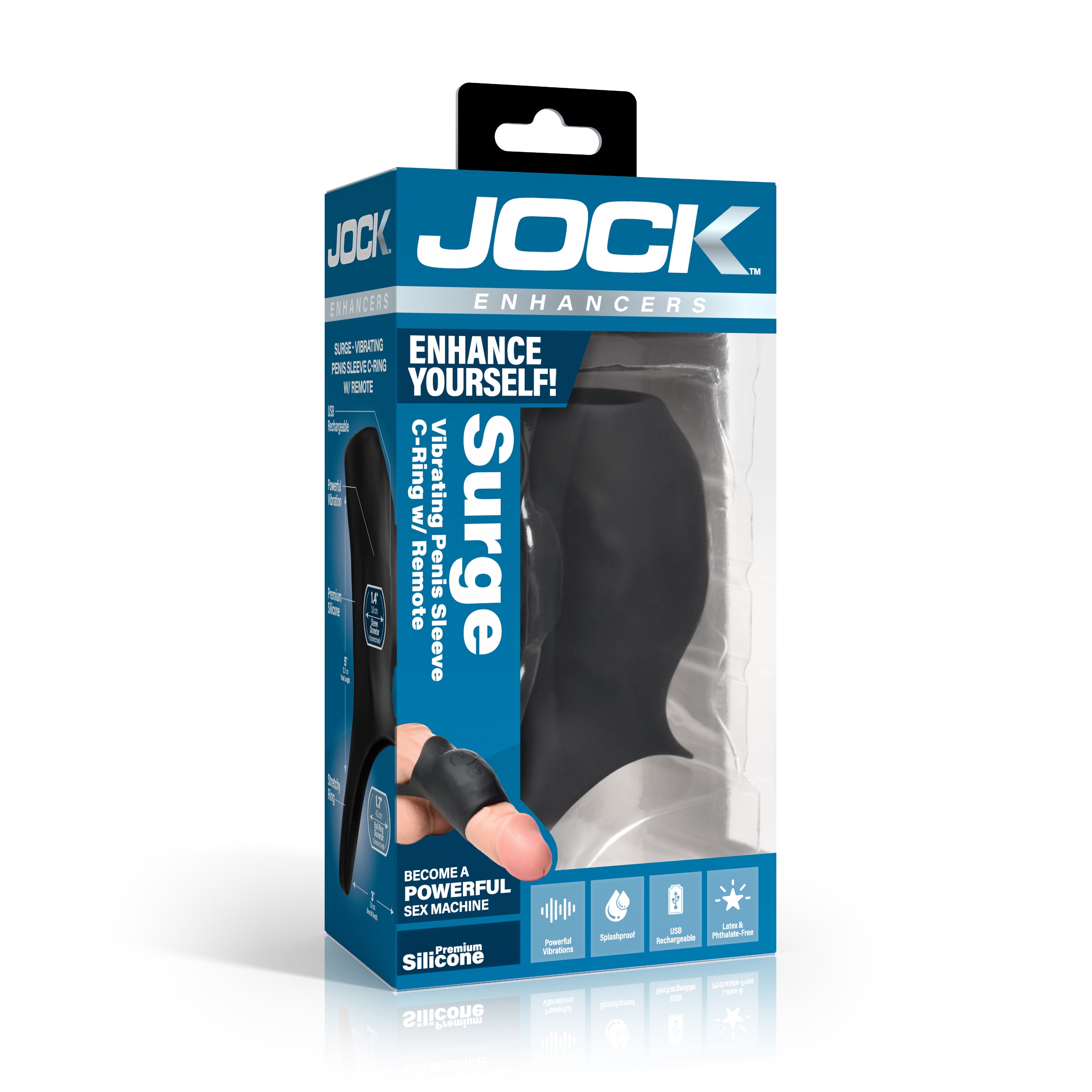 Surge Vibrating Penis Sleeve C-Ring w/ Remote