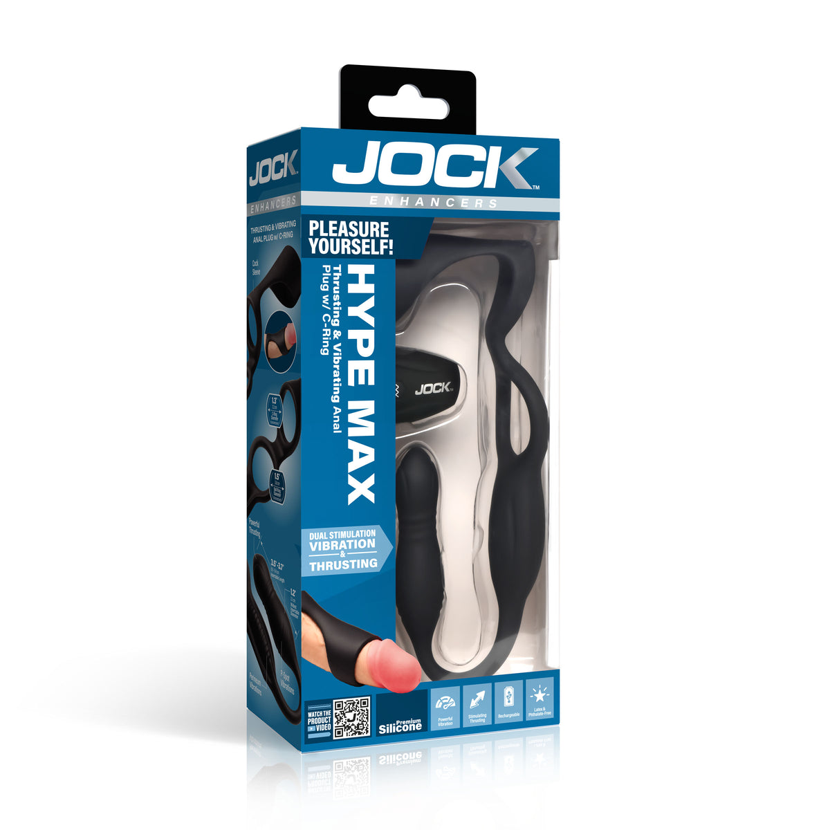 Hype Max Thrusting &amp; Vibrating Anal Plug with C-Ring – prostate massager (view 7)