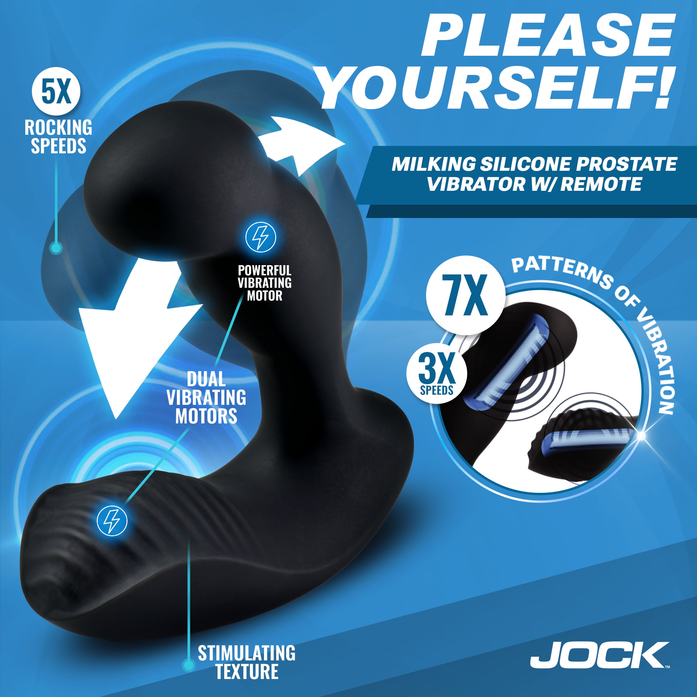 P-Force Milking Silicone Prostate Vibrator w/ Remote