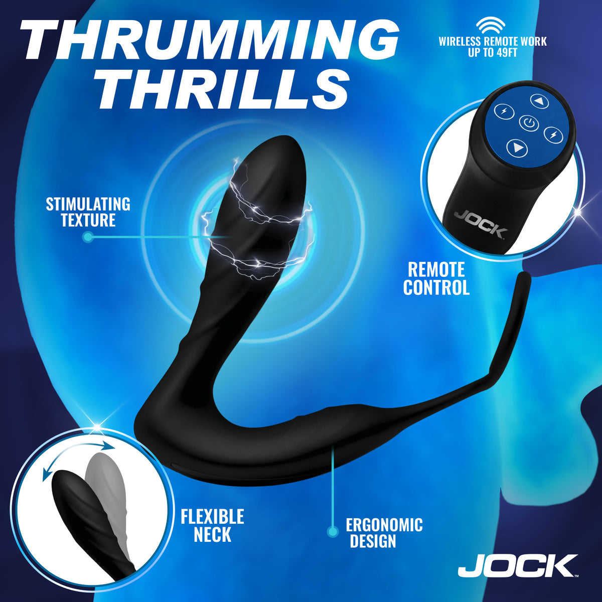 Shockwave E-Stim Anal Plug with C-Ring – cock ring (view 3)