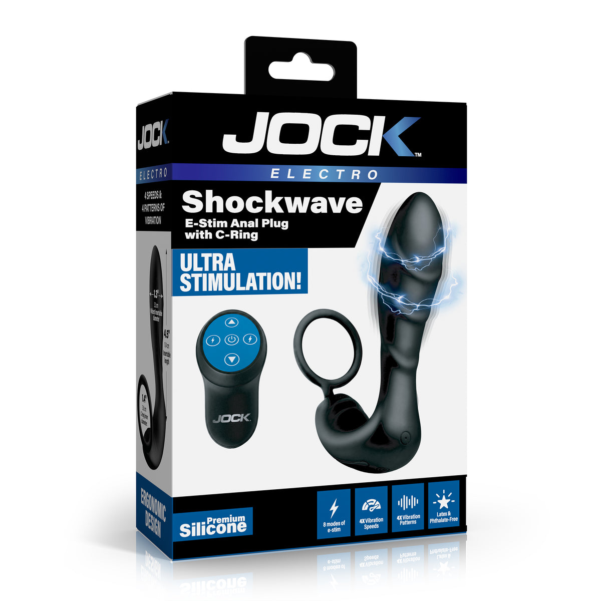 Shockwave E-Stim Anal Plug with C-Ring – cock ring (view 6)