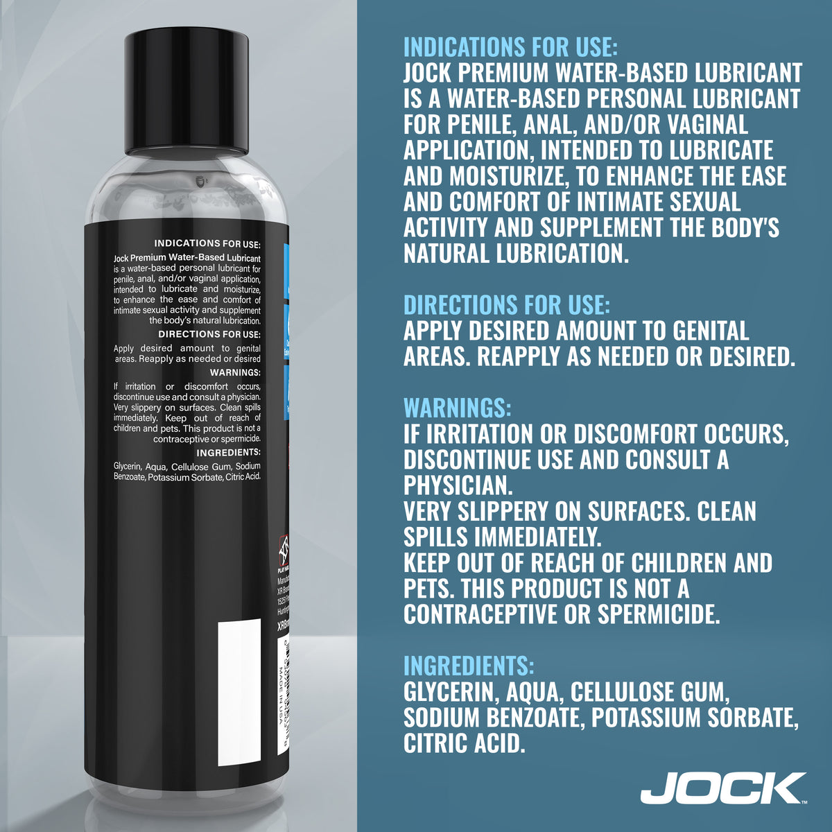 JOCK Premium Water Based Lubricant 8oz (view 5)