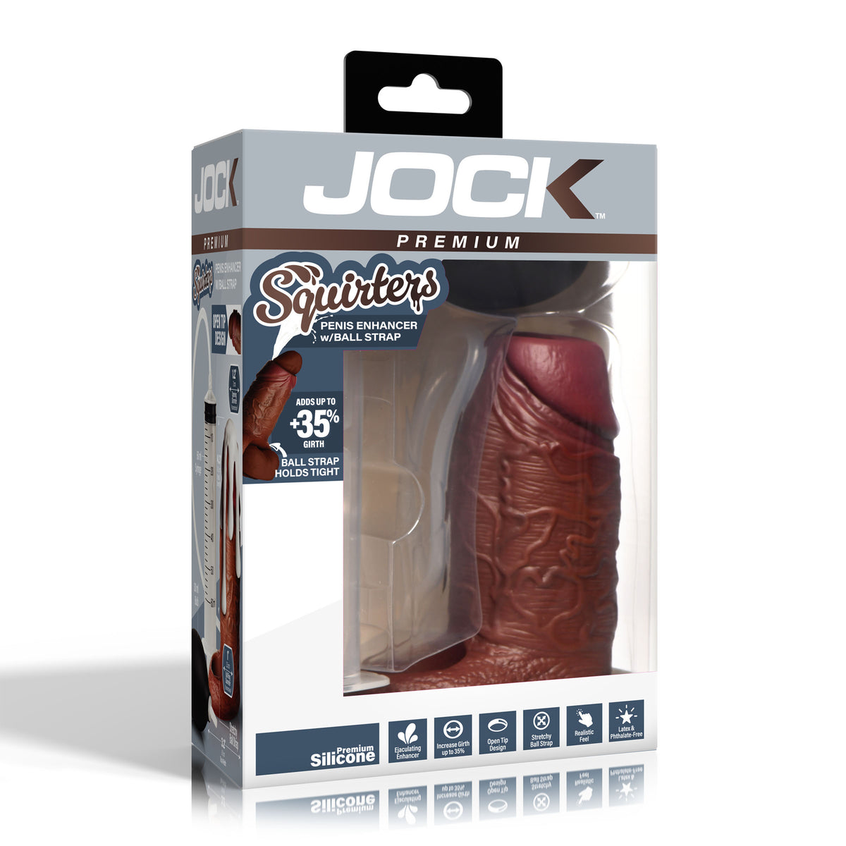 Silicone Penis Enhancer with Ball Strap – cock ring (view 6)