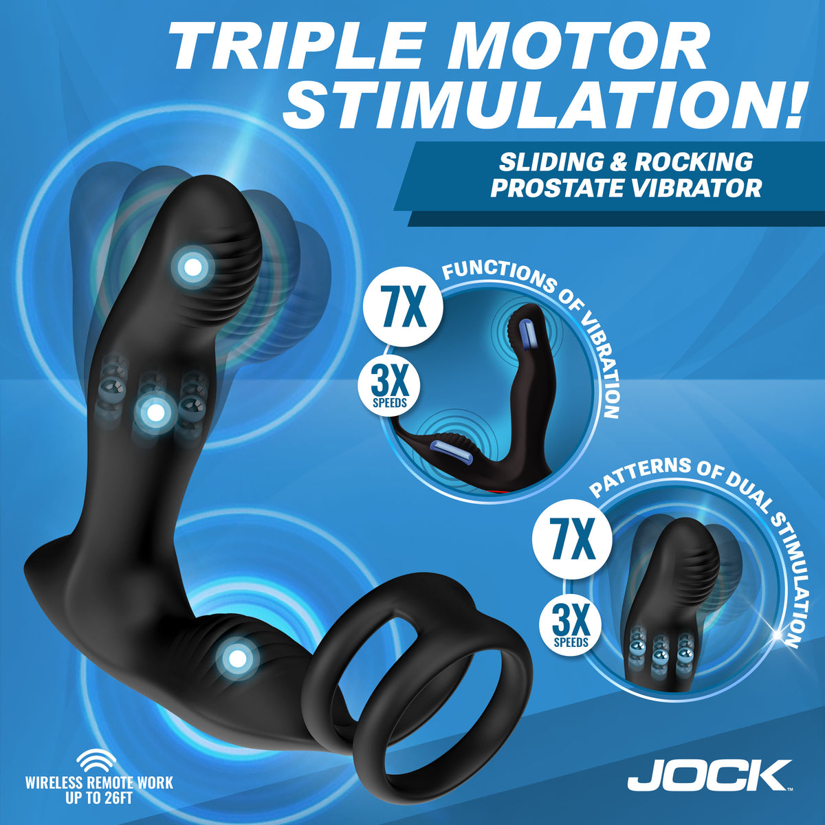 P-Drive Sliding &amp; Rocking Prostate Vibrator with C-Ring – prostate massager (view 3)