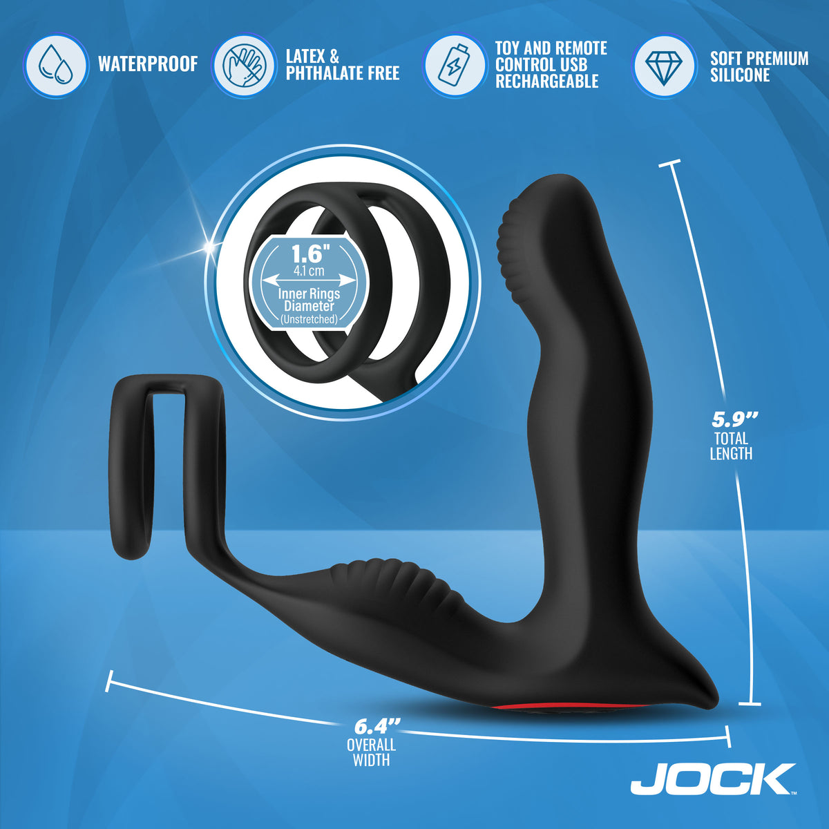 P-Drive Sliding &amp; Rocking Prostate Vibrator with C-Ring – prostate massager (view 5)