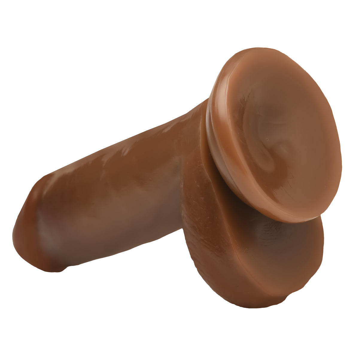 6 Inch Dong with Balls - Brown – dildo, rubber (view 4)