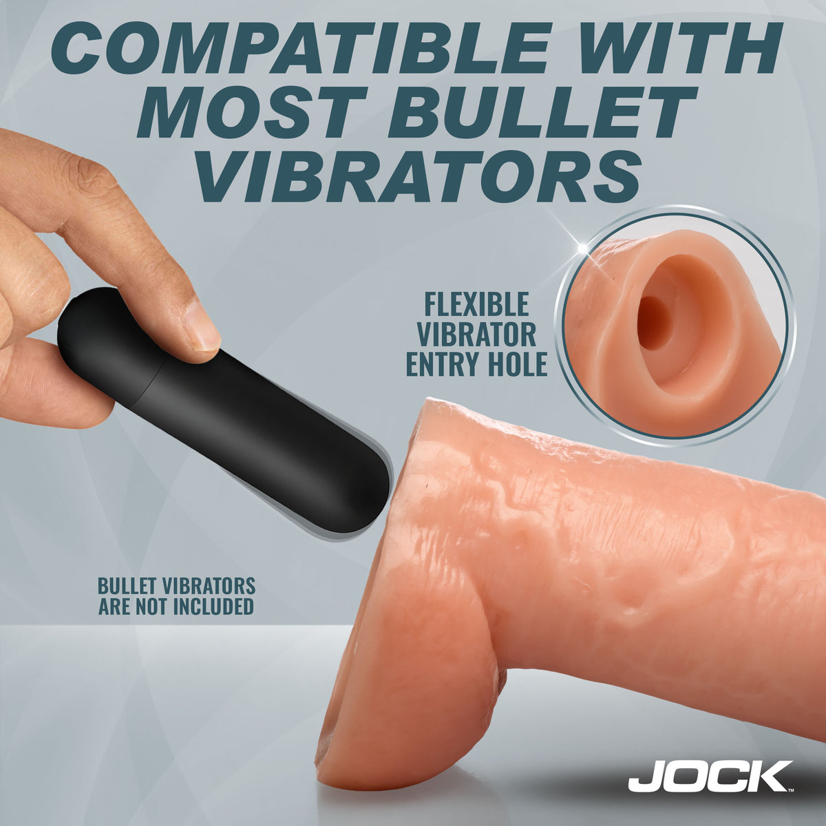 JOCK 7" Dildo with Balls Vanilla (view 3)