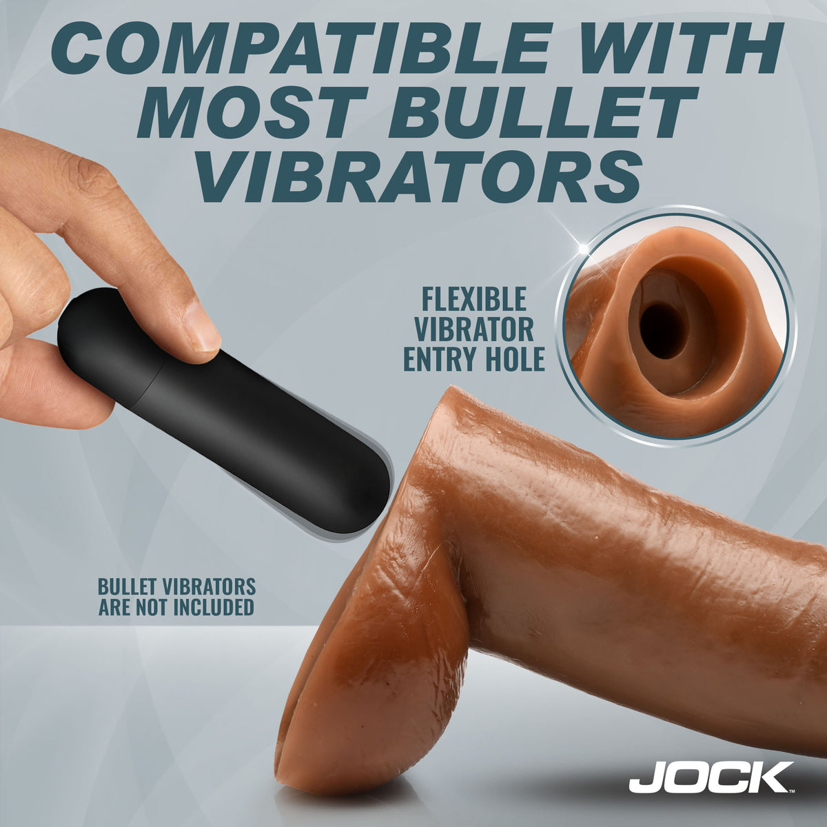 JOCK 8" Dildo with Balls Chocolate (view 3)