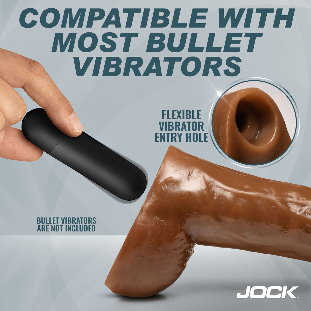 JOCK 10" Dildo with Balls Chocolate (view 3)