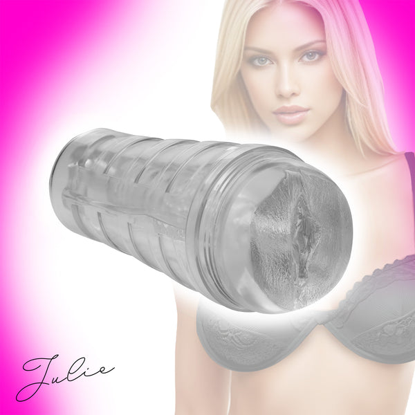 Mistress Julie Diamond Deluxe Pussy Stroker - Clear – masturbator, Silicone