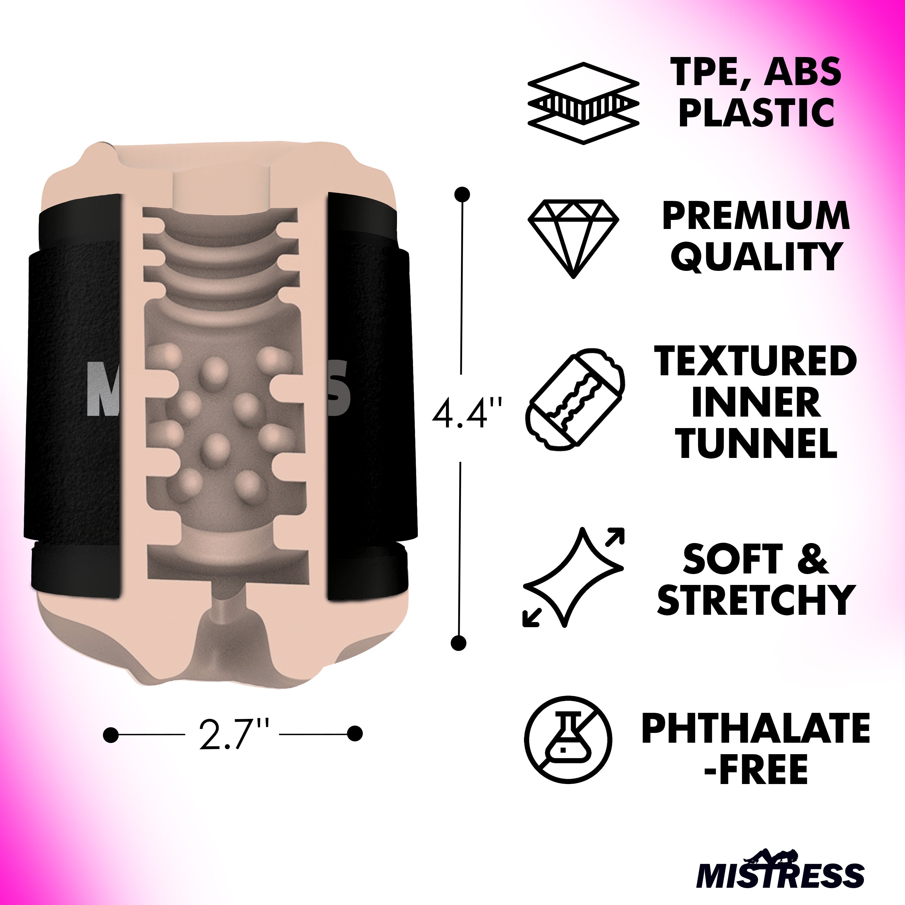 Double Shot Mouth and Pussy Stroker - Light