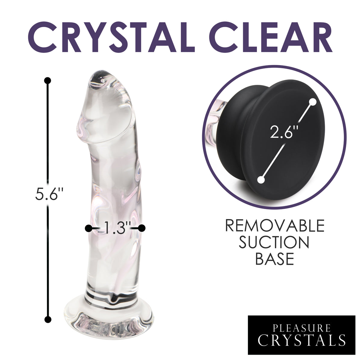 Glass Dildo with Silicone Base - 5.6 Inch, Silicone (view 4)