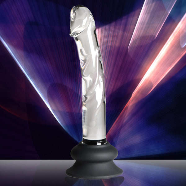 Glass Dildo with Silicone Base - 7 Inch, Silicone