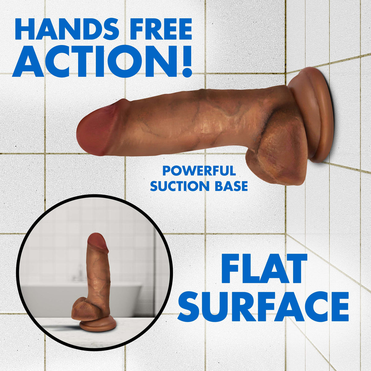 Jock Dark Bareskin Dildo with Balls - 7 Inch, rubber (view 4)